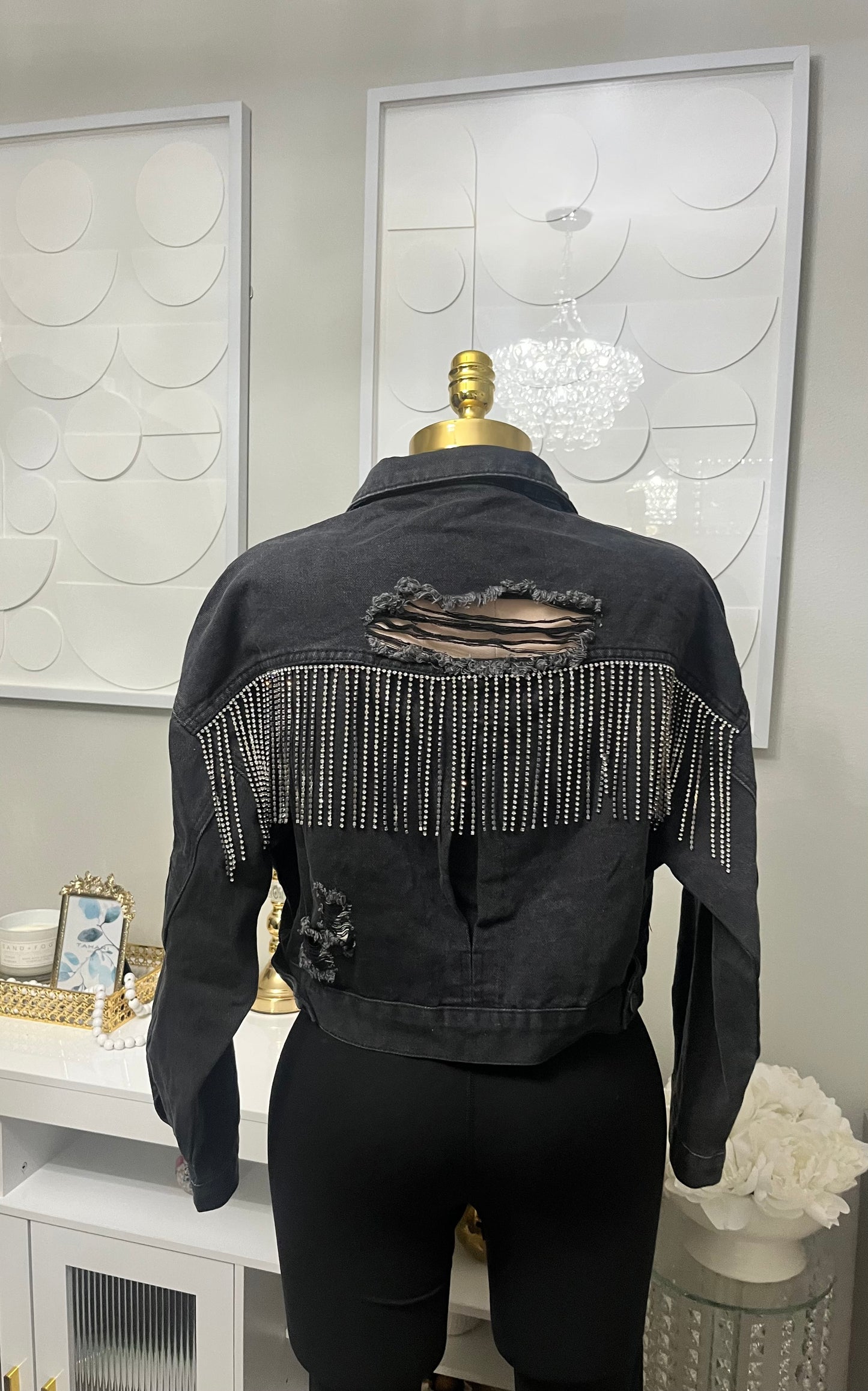 Distress denim jacket