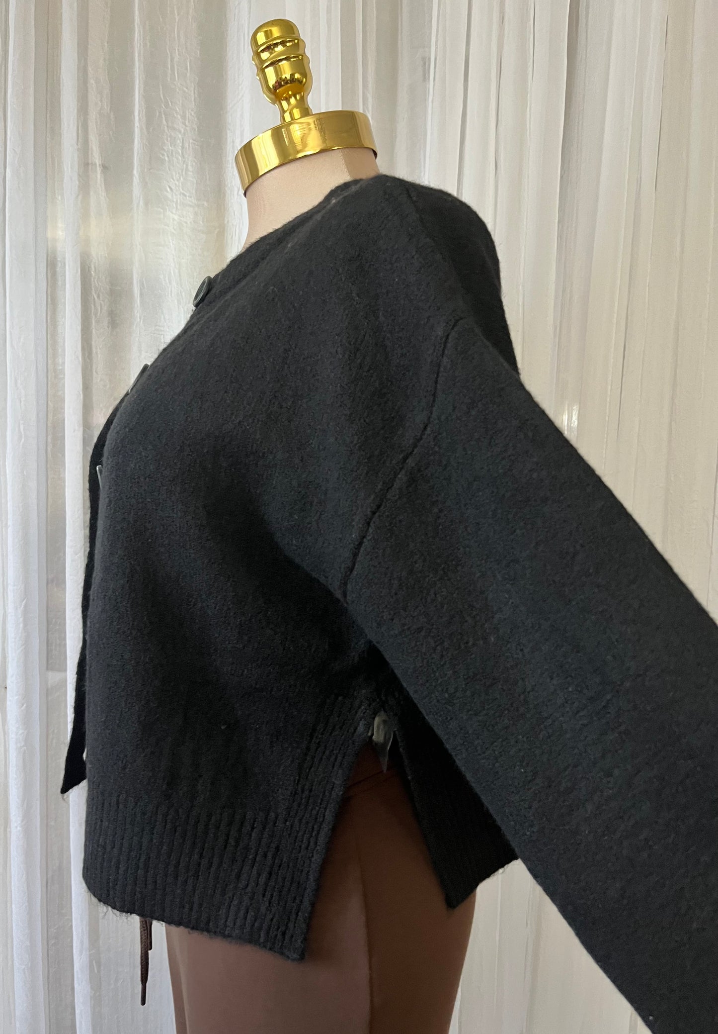 Side slit cardigan