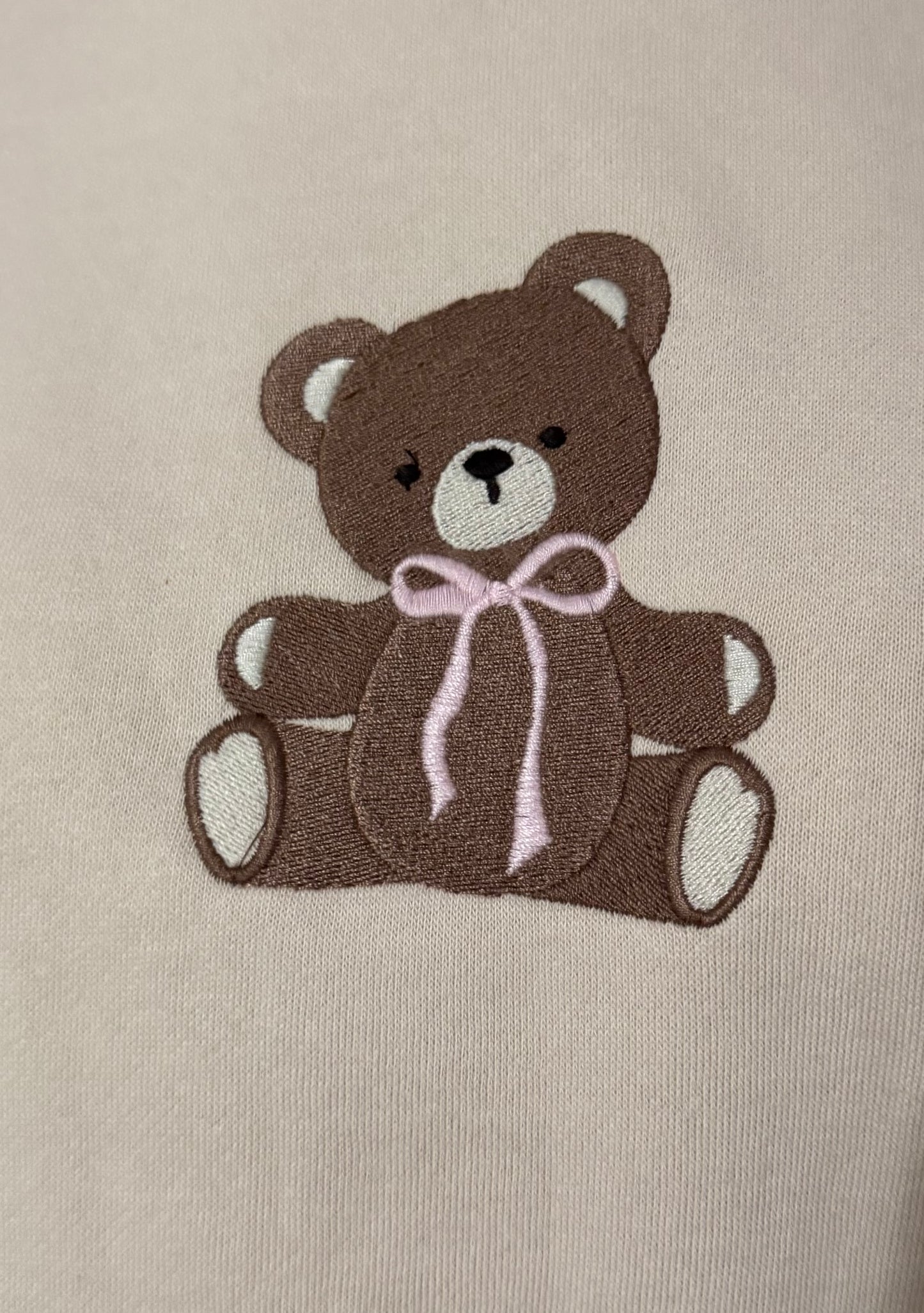 Teddy bear embroidered sweater