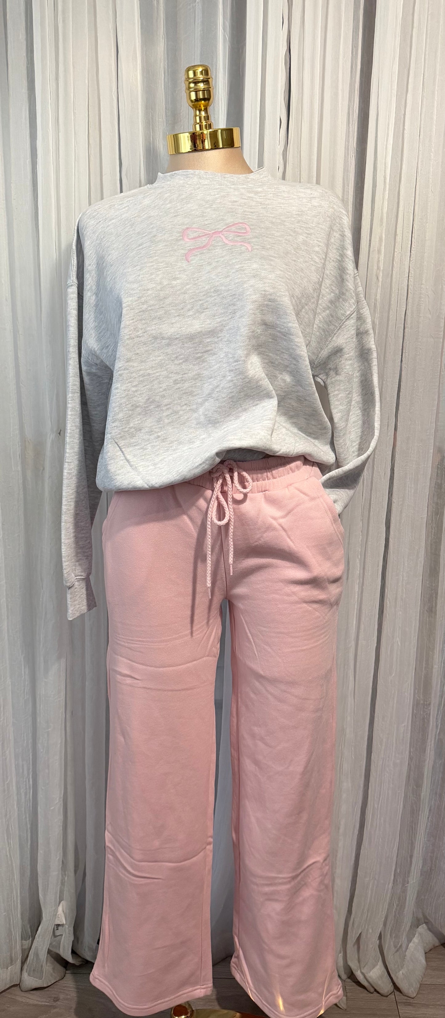 Pretty in pink sweatpants