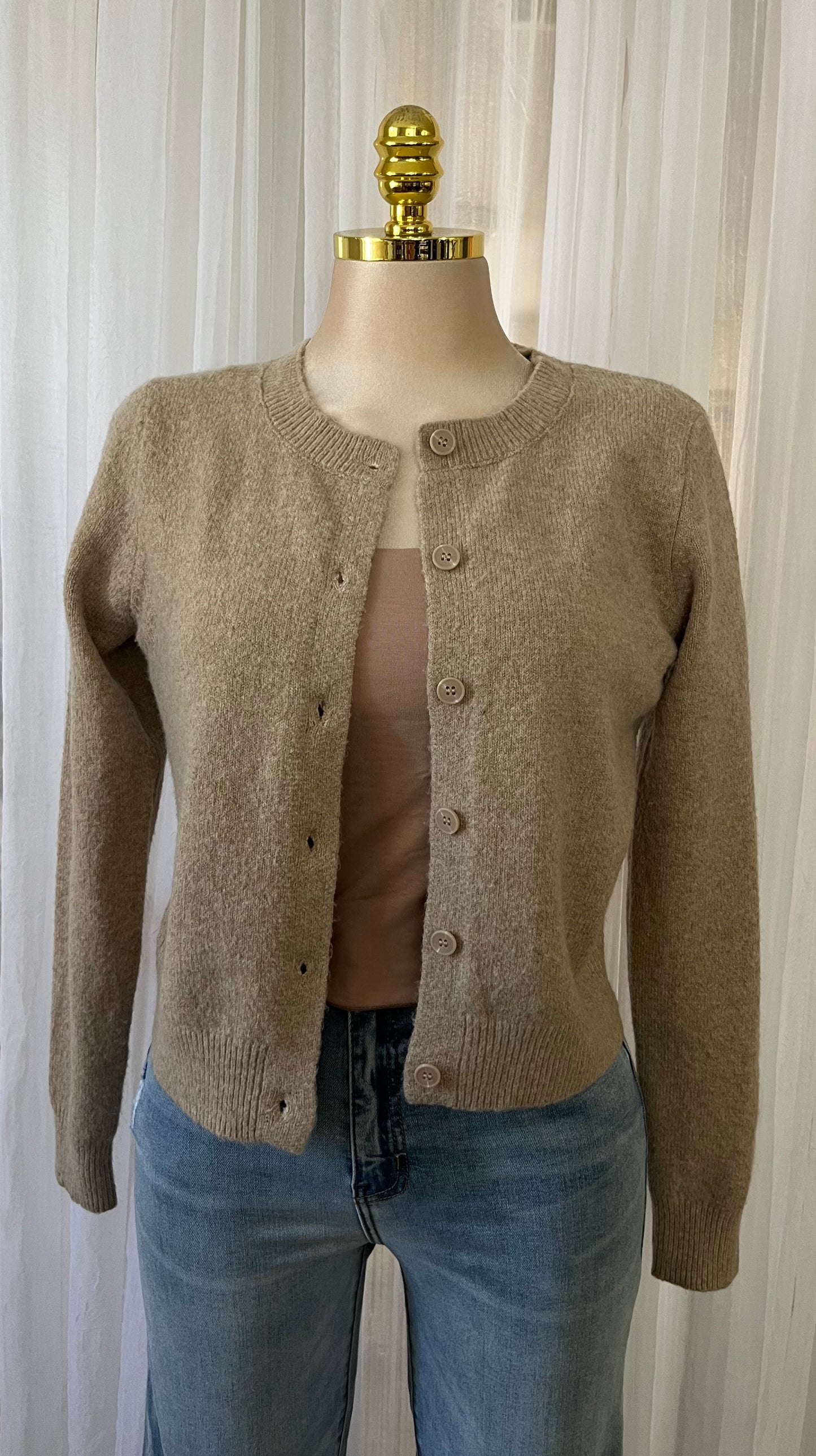 Khaki soft cardigan