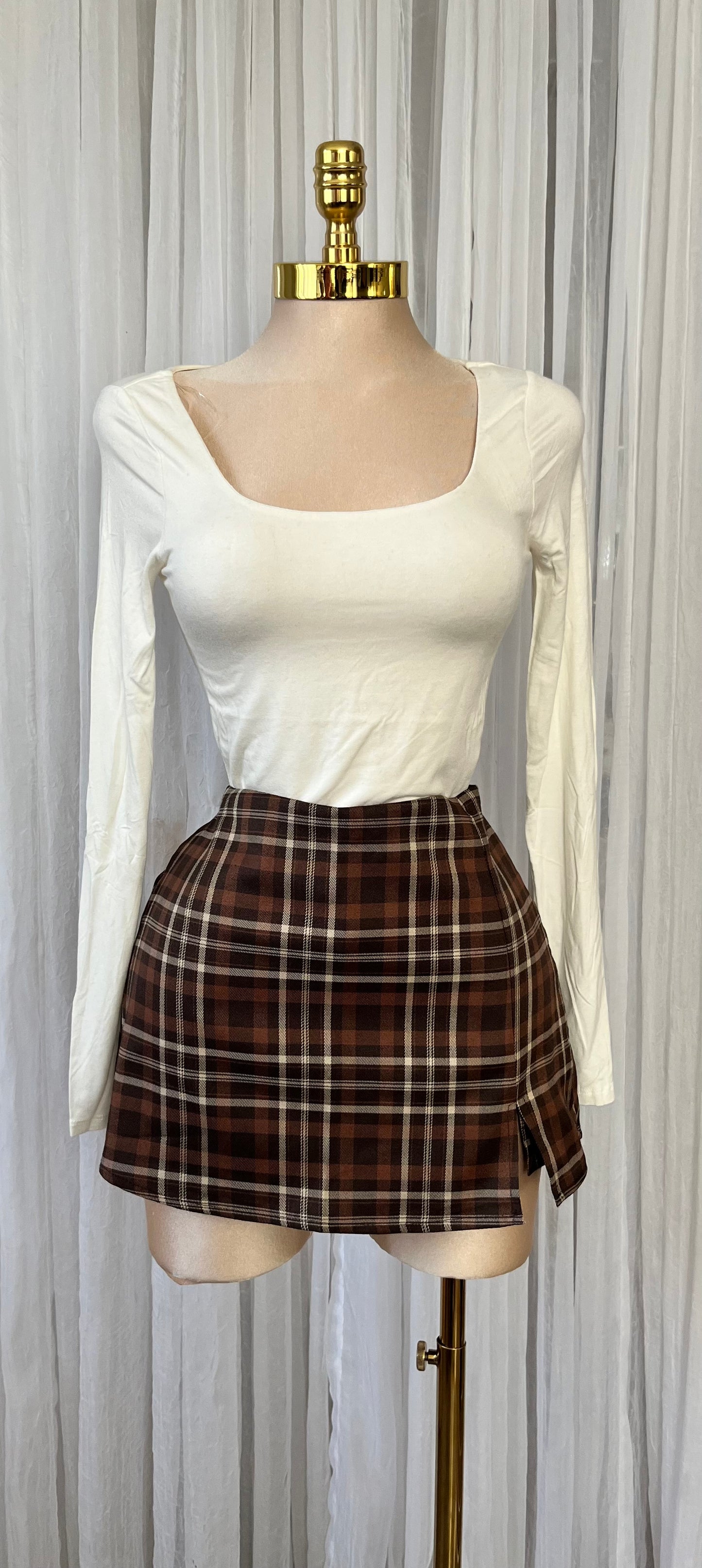 Plaid Skort