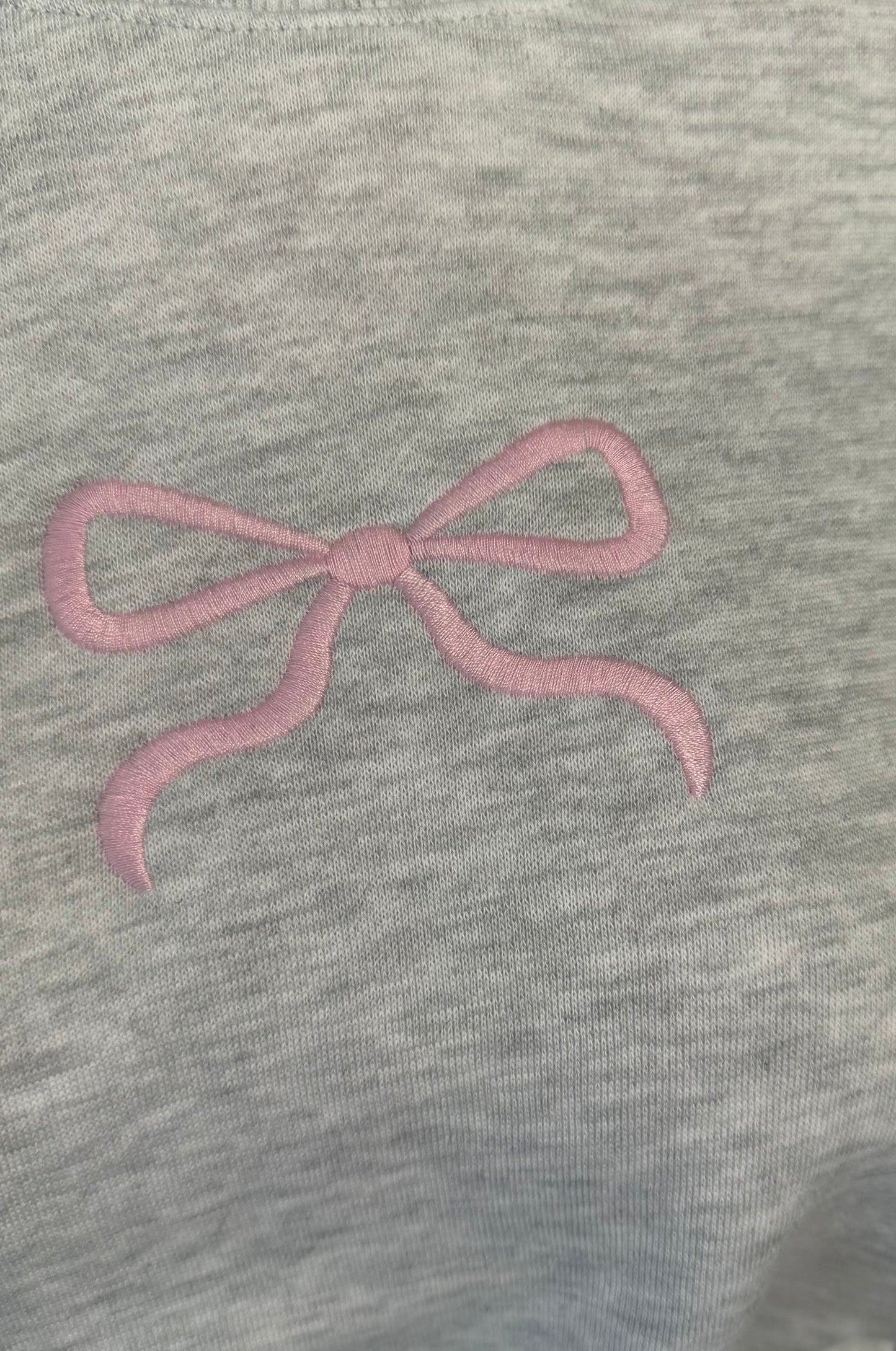 Embroidered bow sweater