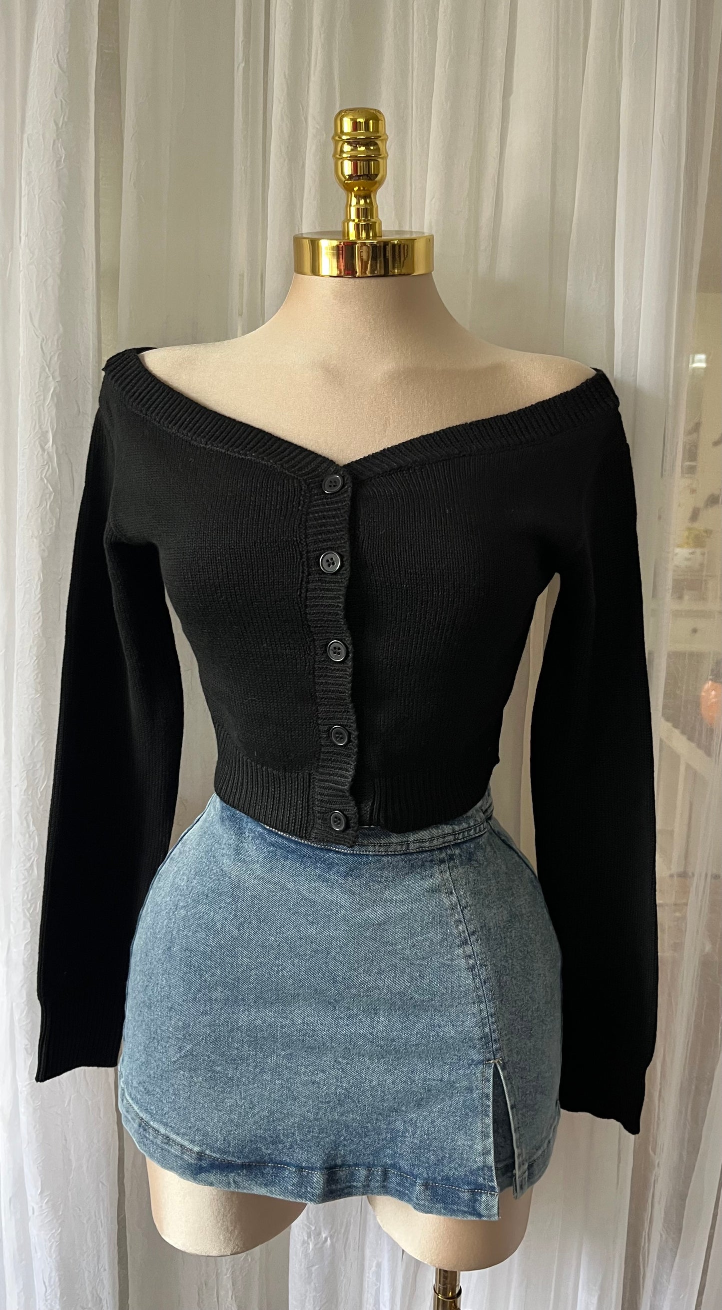 Off the shoulder cardigan