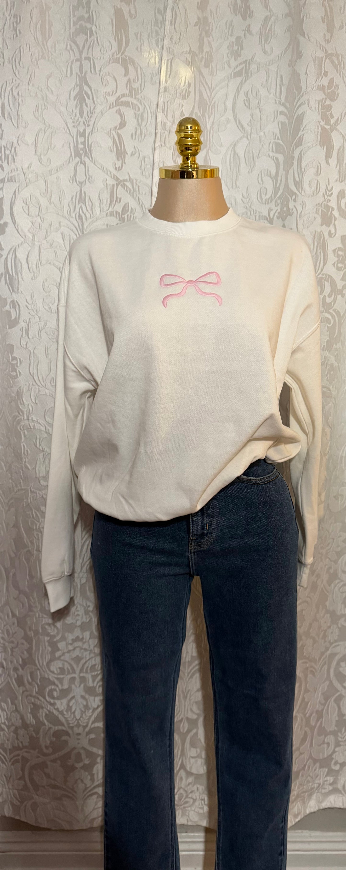 Ivory embroidered sweater