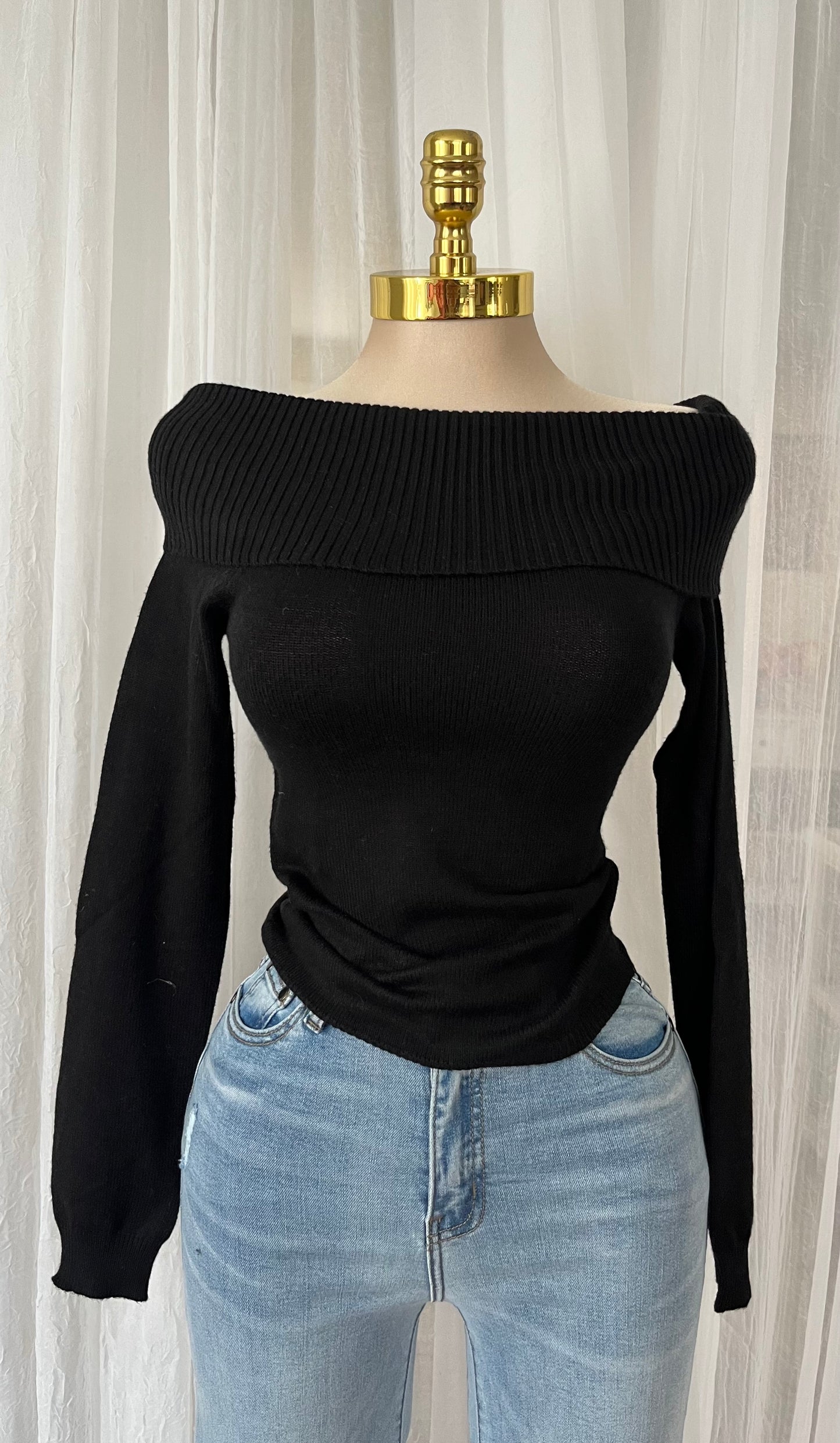 Off the shoulder sweater top