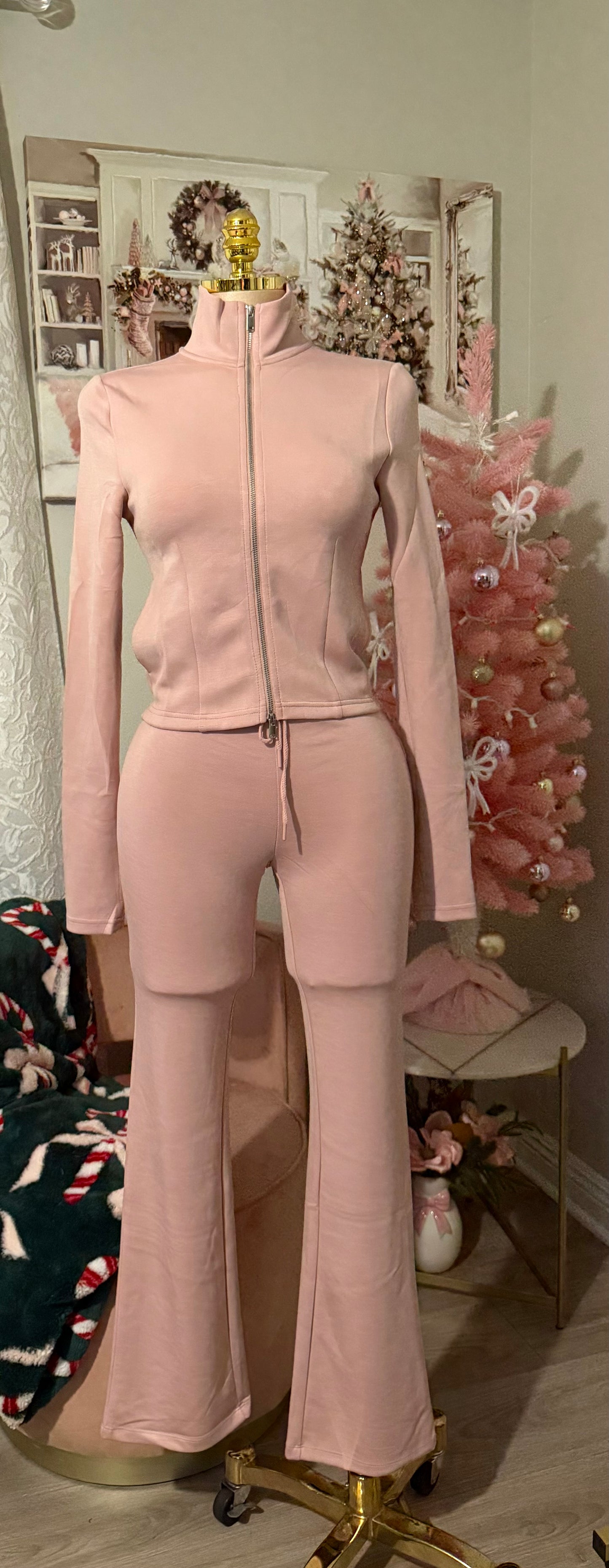 Pink lounge flare pants