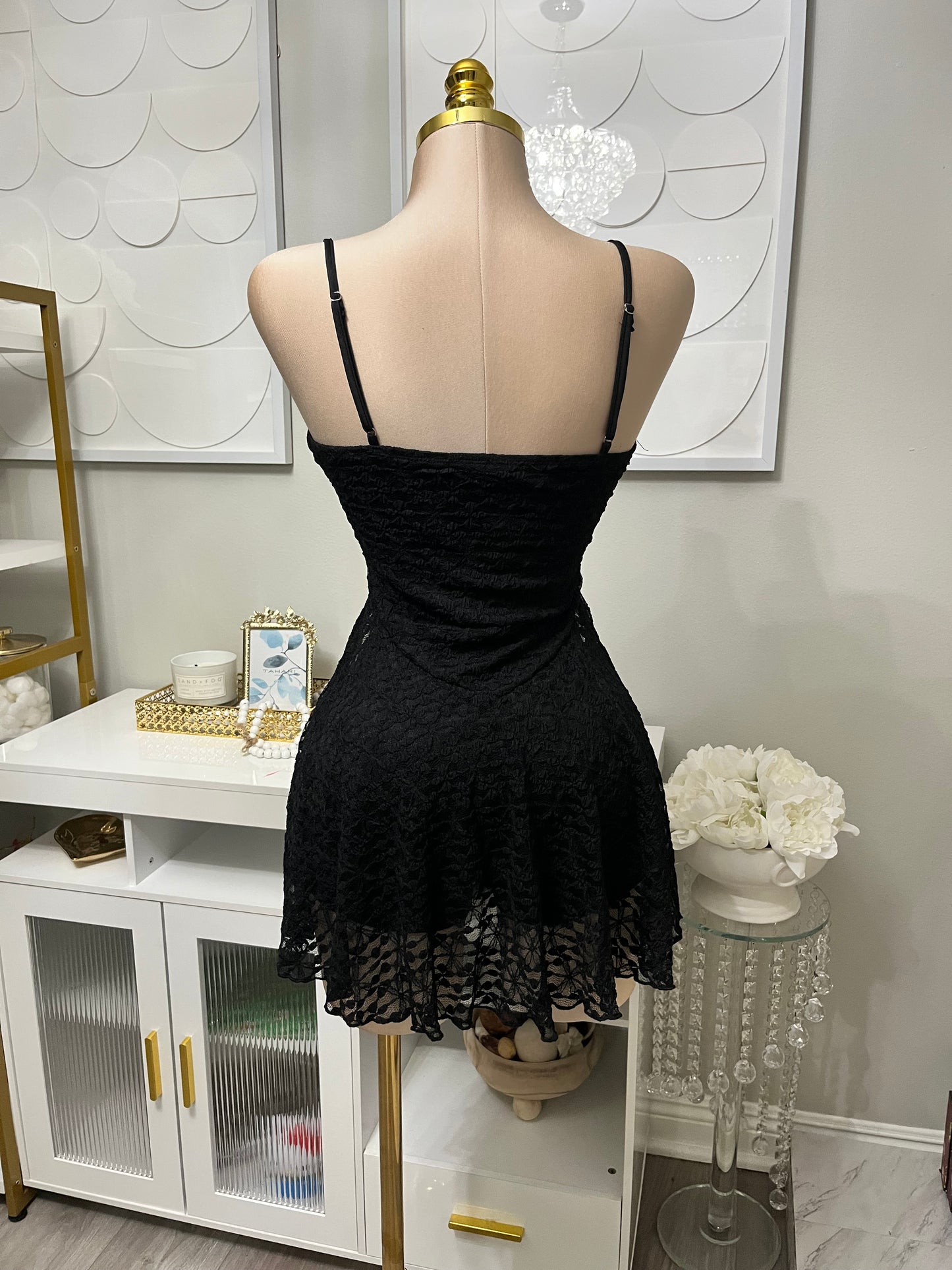 Black lace dress