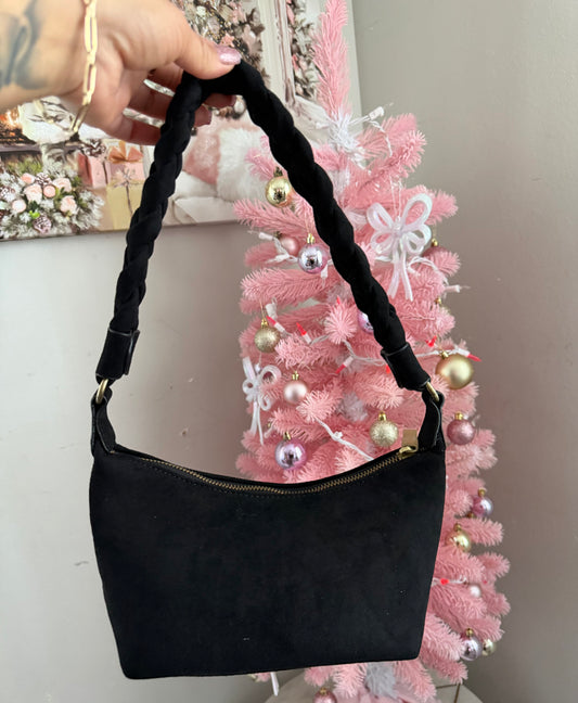 Braided suede bag