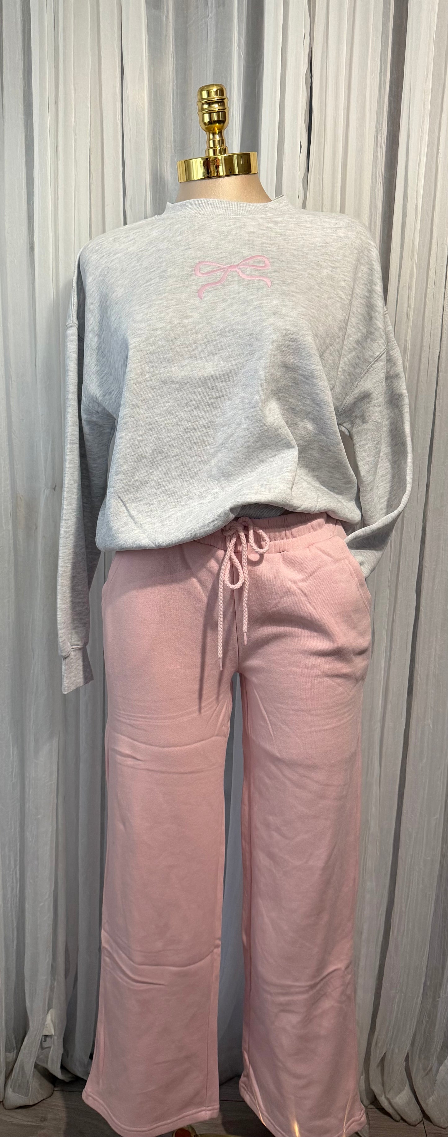 Pretty in pink sweatpants