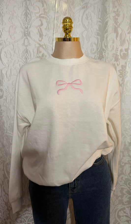 Ivory embroidered sweater