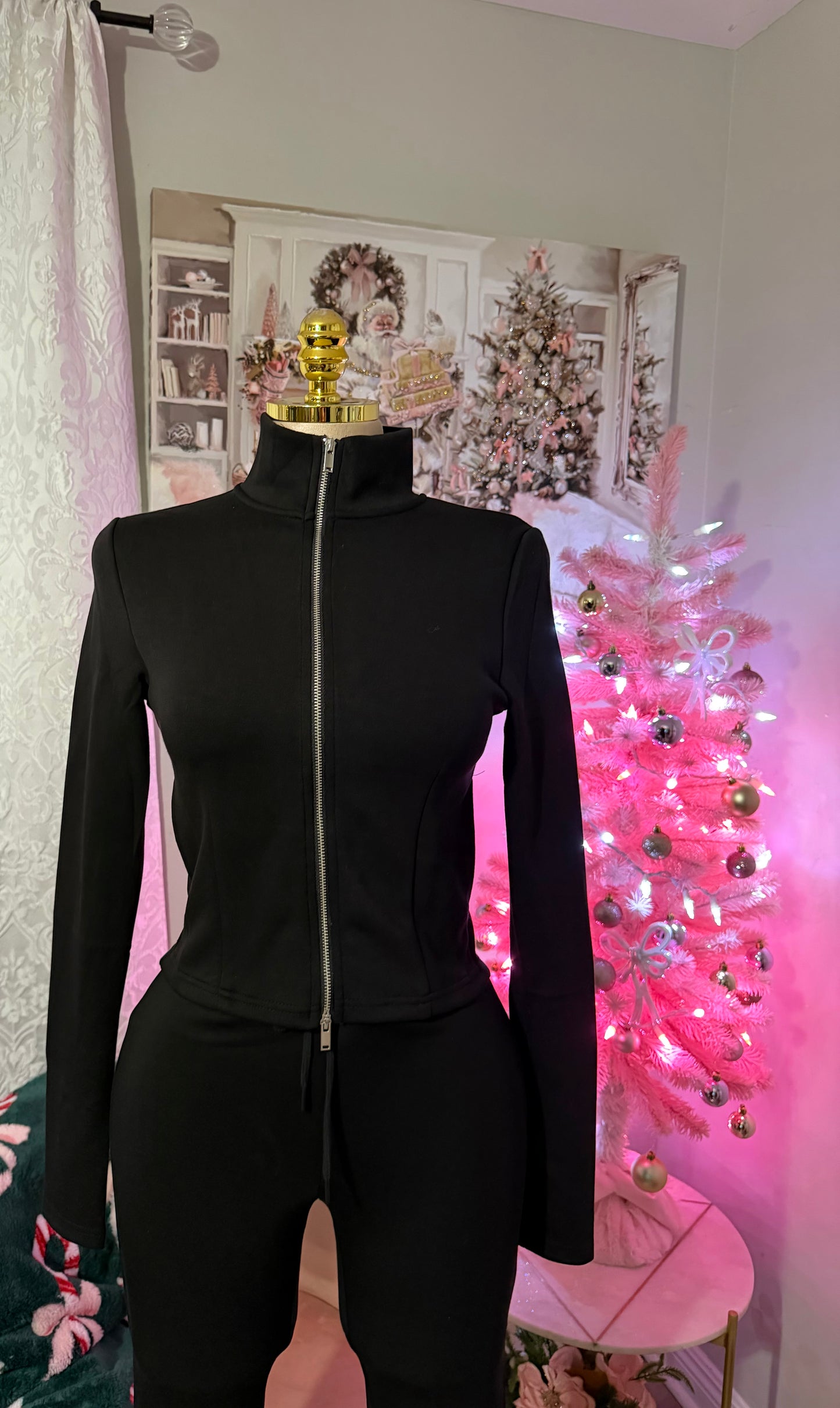 Black zip up sweater (Thumb insert)