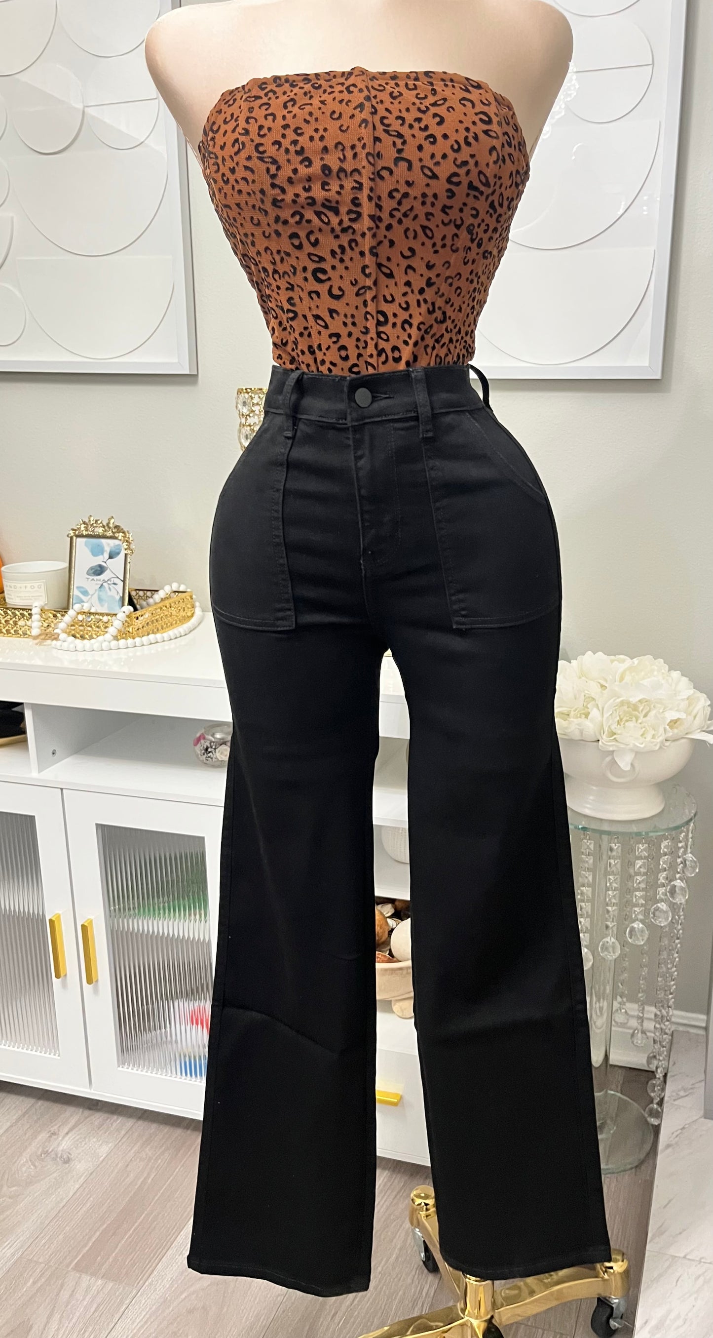 Soft denim wide leg