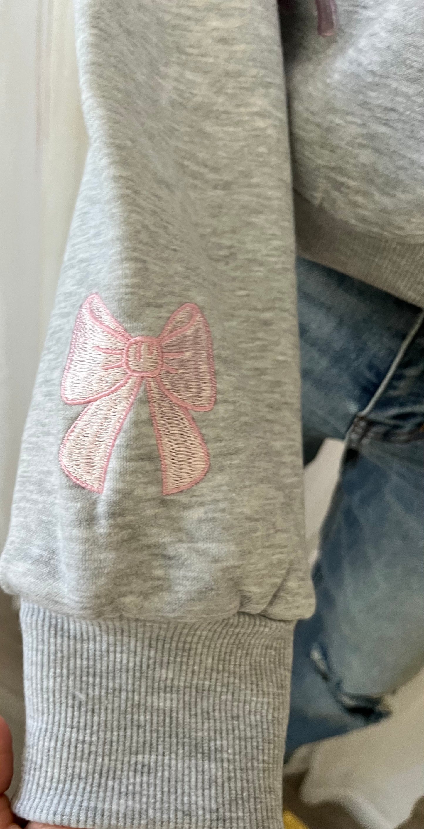 Cropped embroidered sweater