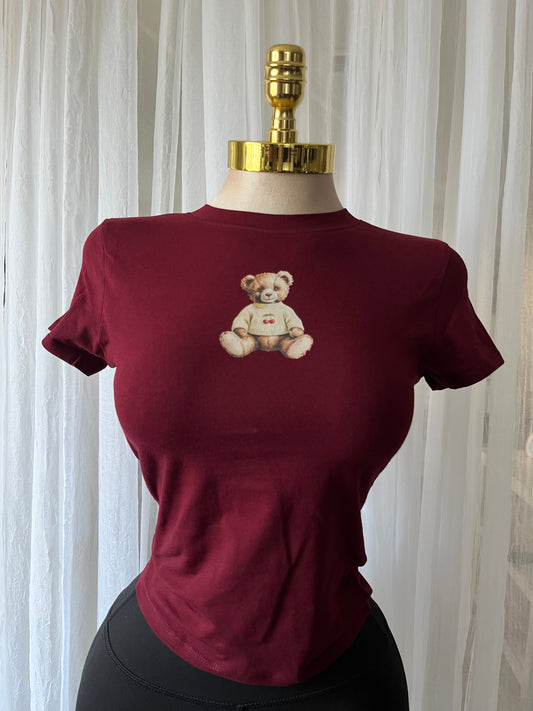 Burgundy Teddy top( True to size)