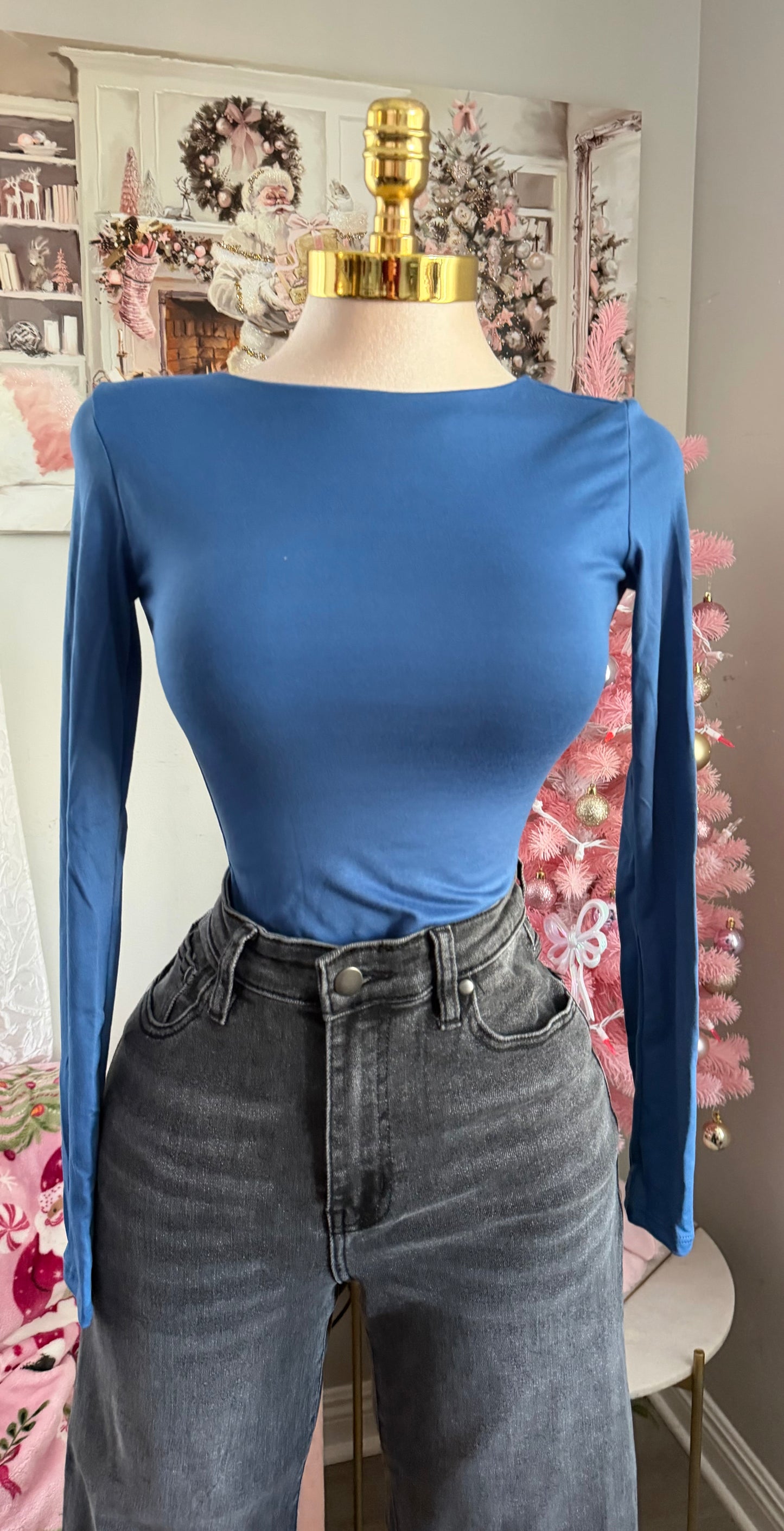 Blue double layer top