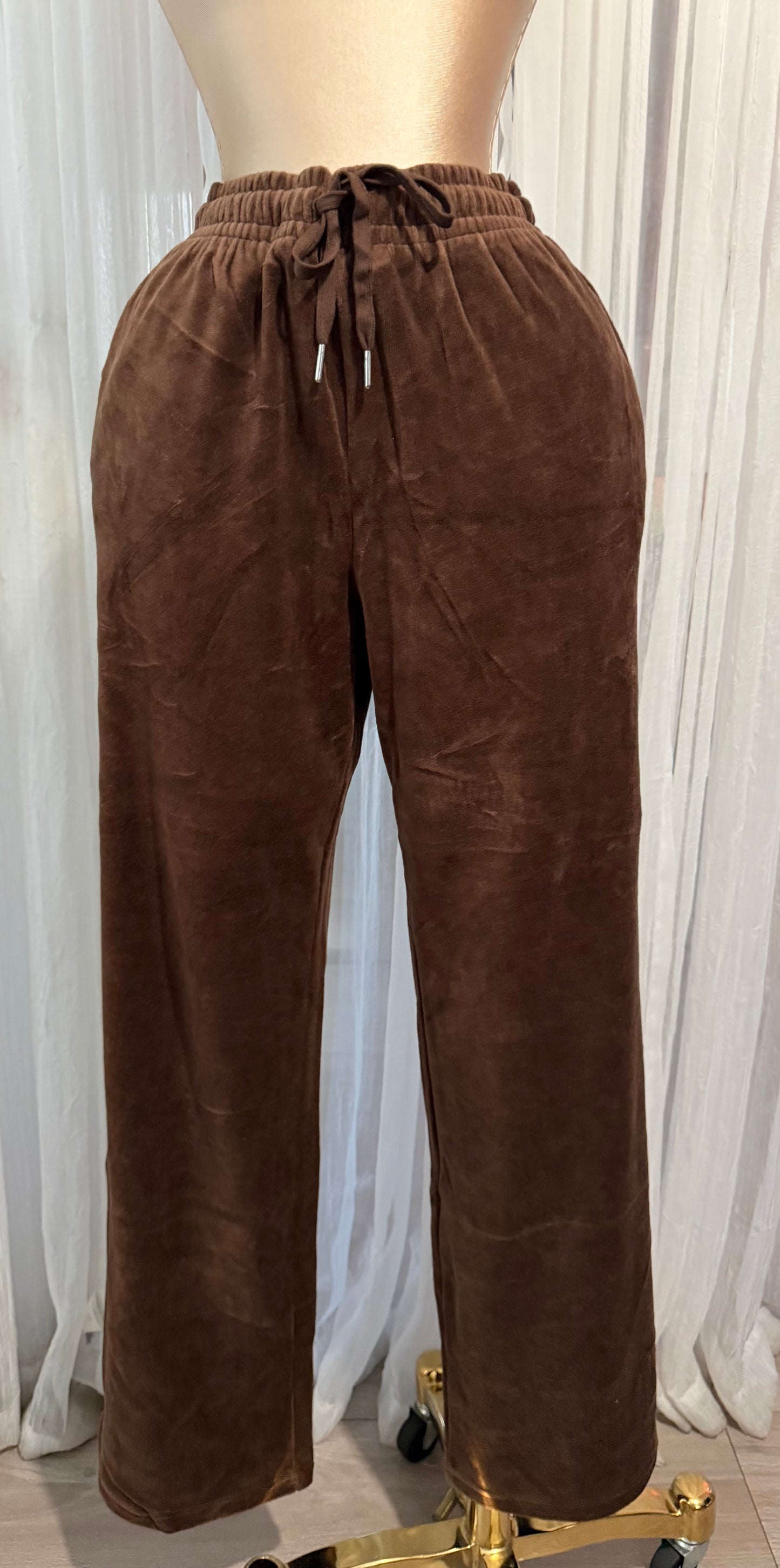 Velvet brown pants