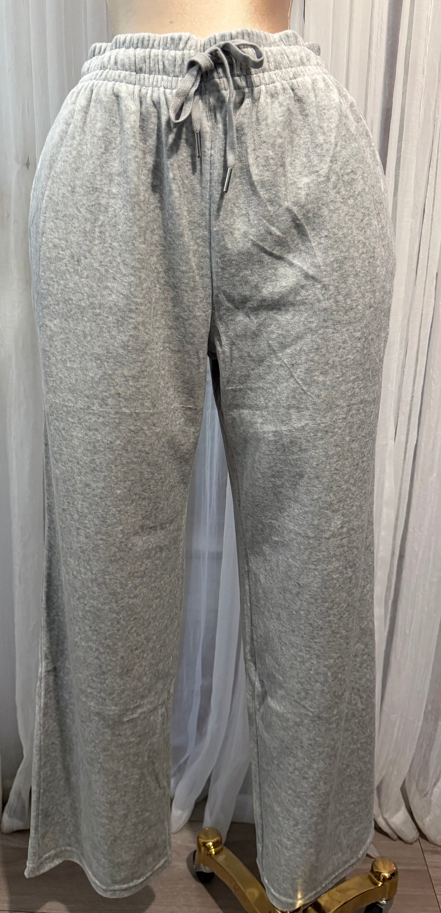 Velvet gray pants