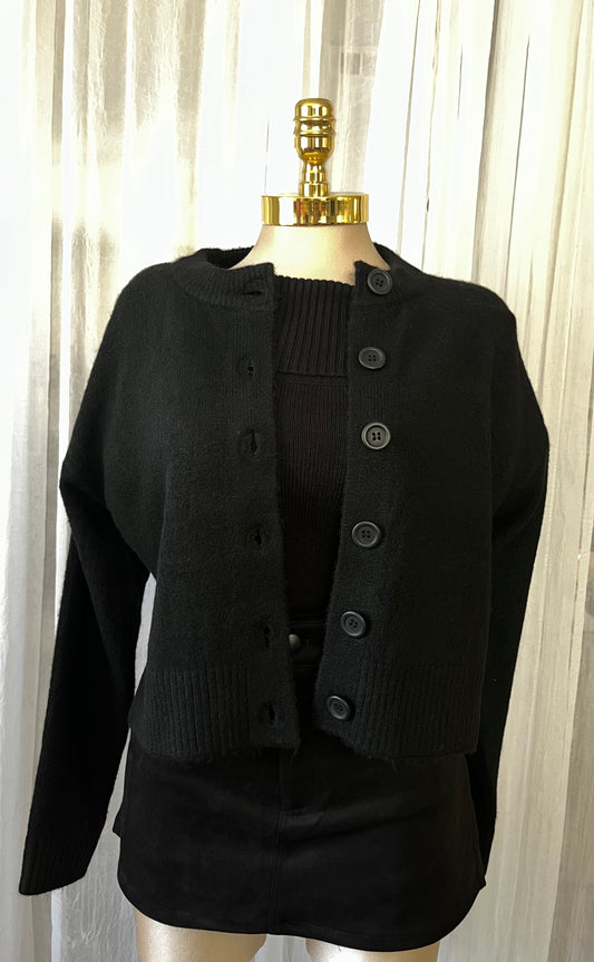 Side slit cardigan