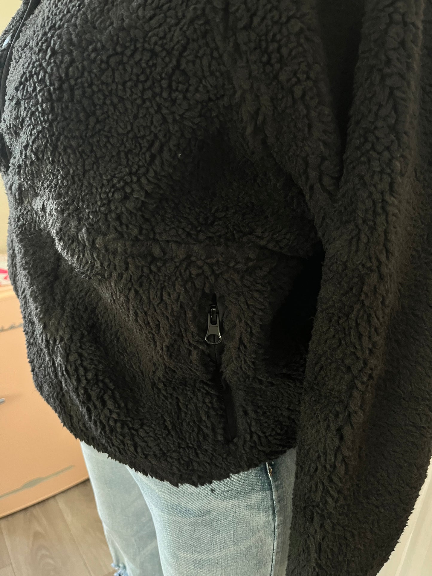 Sherpa pullover jacket