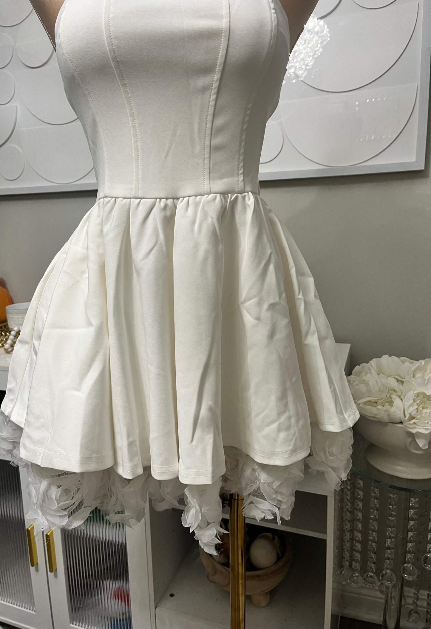 Chiffon off shoulder dress (stretch) All dresses are final sale