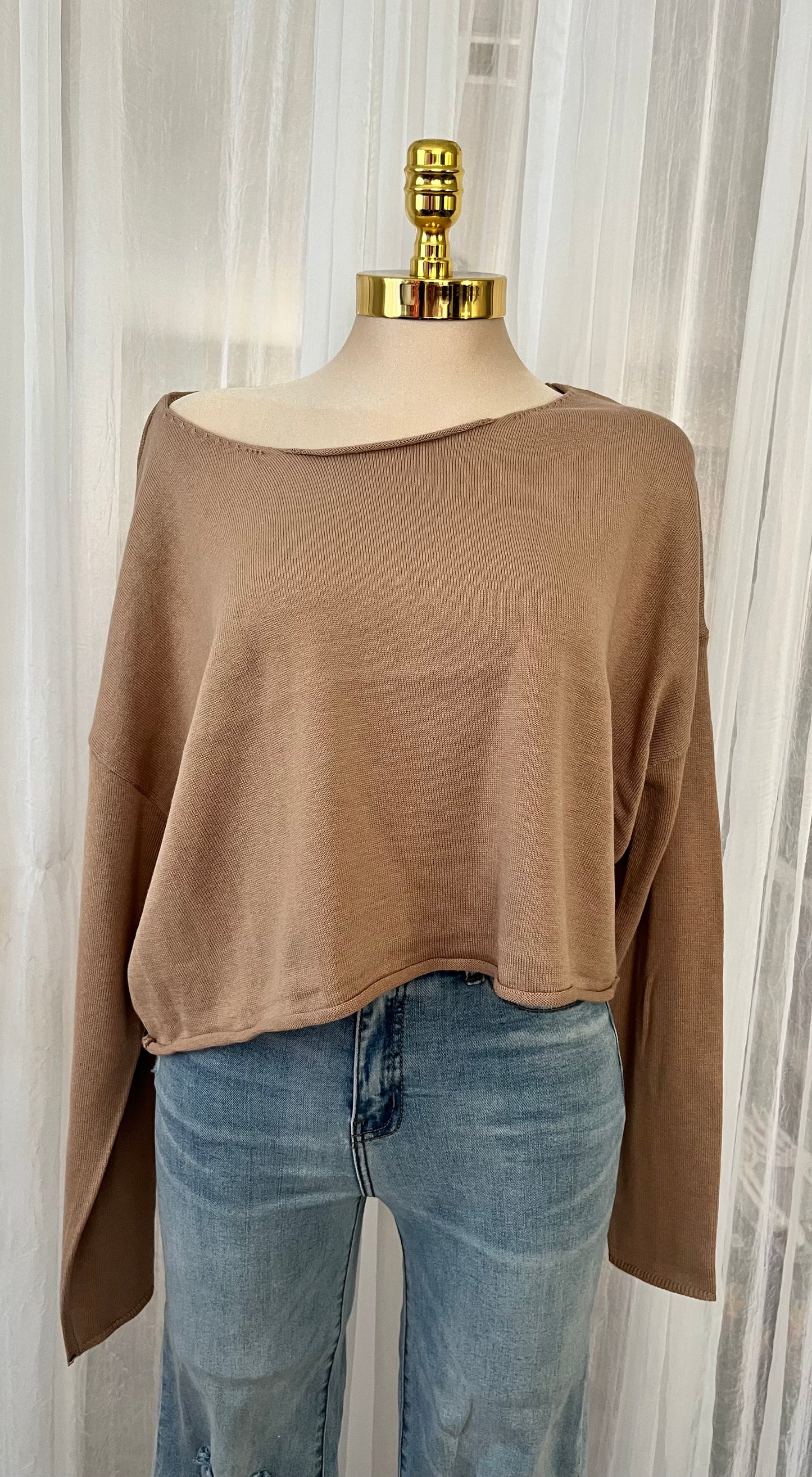Oversized off shoulder top