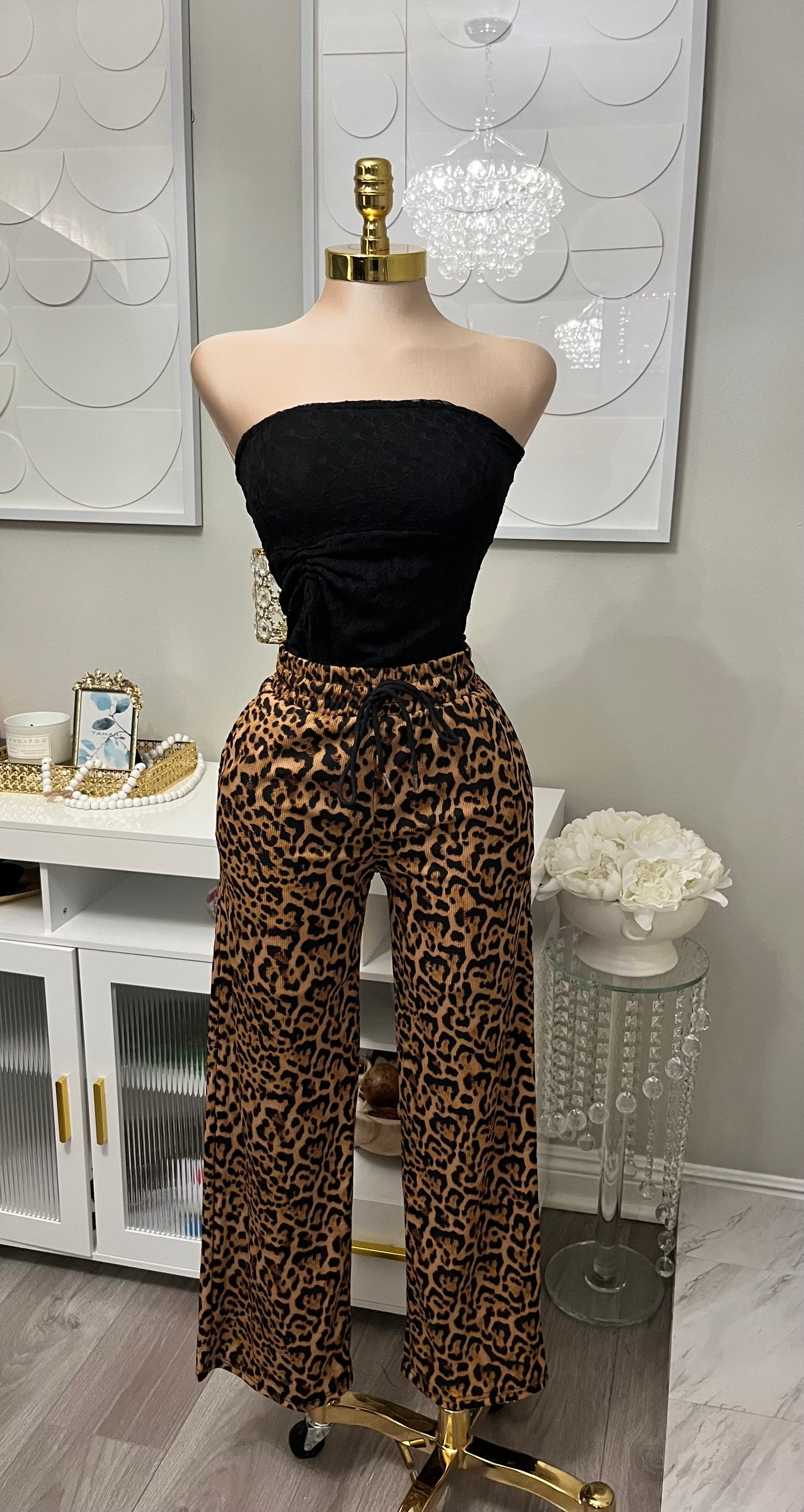 Leopard light weight pants