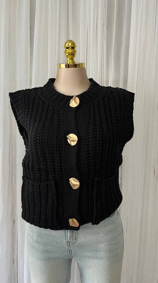 Chunky black vest