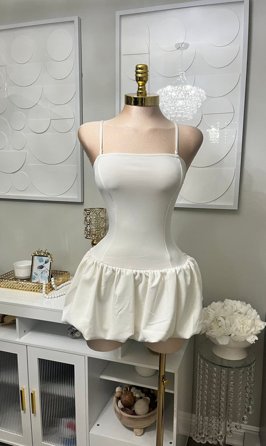 White bubble dress