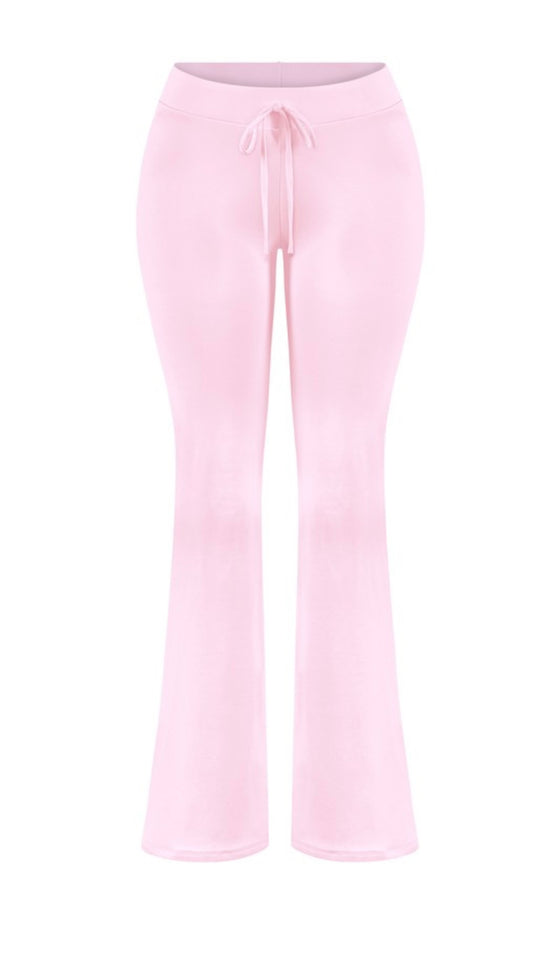 Pink flare double layer lounge pants