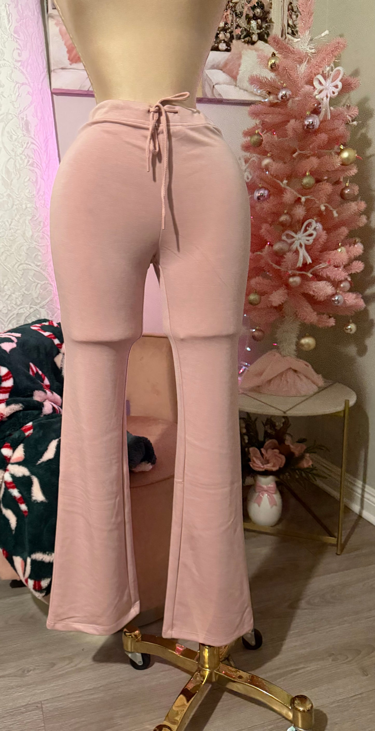 Pink lounge flare pants