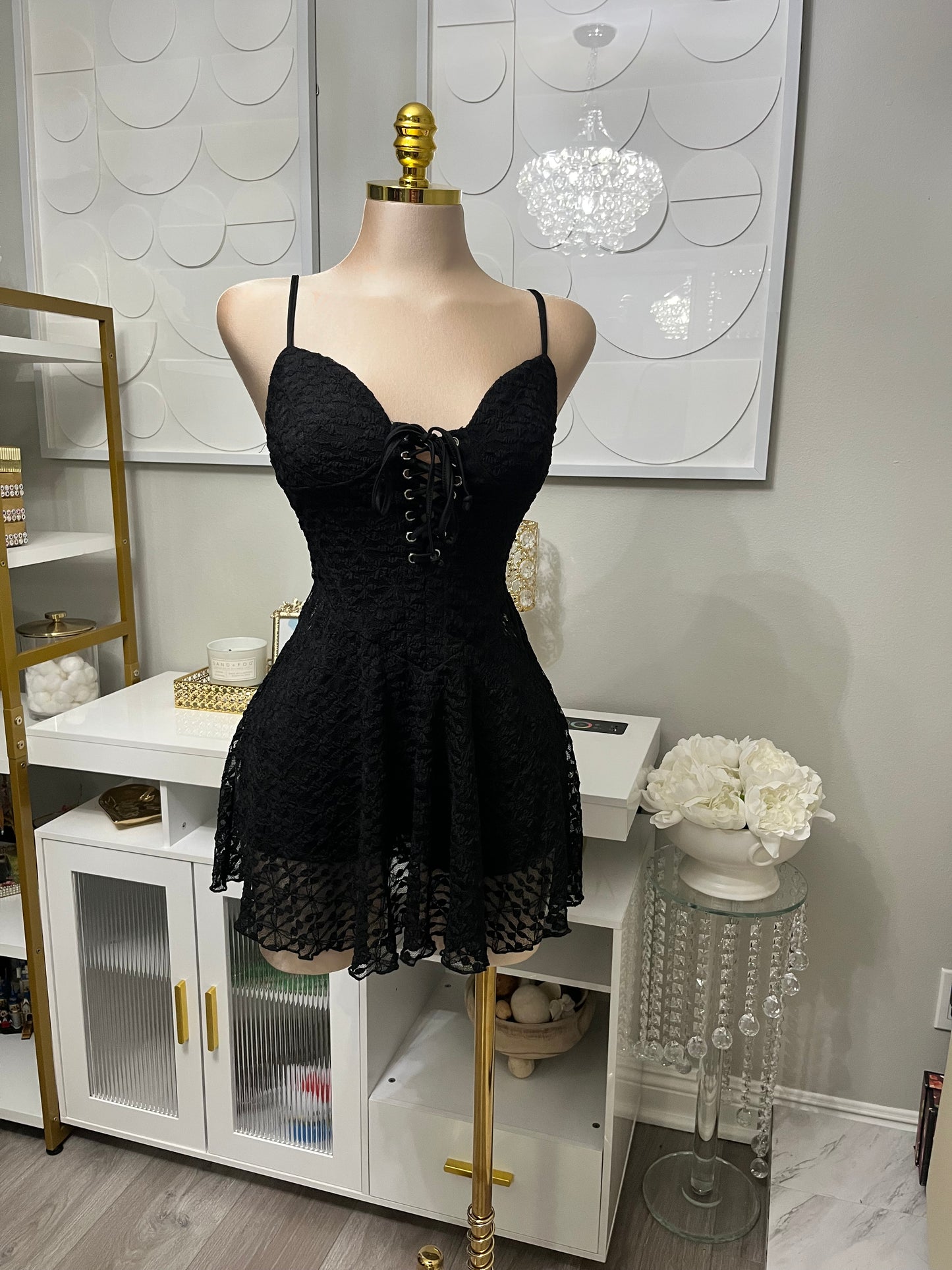 Black lace dress