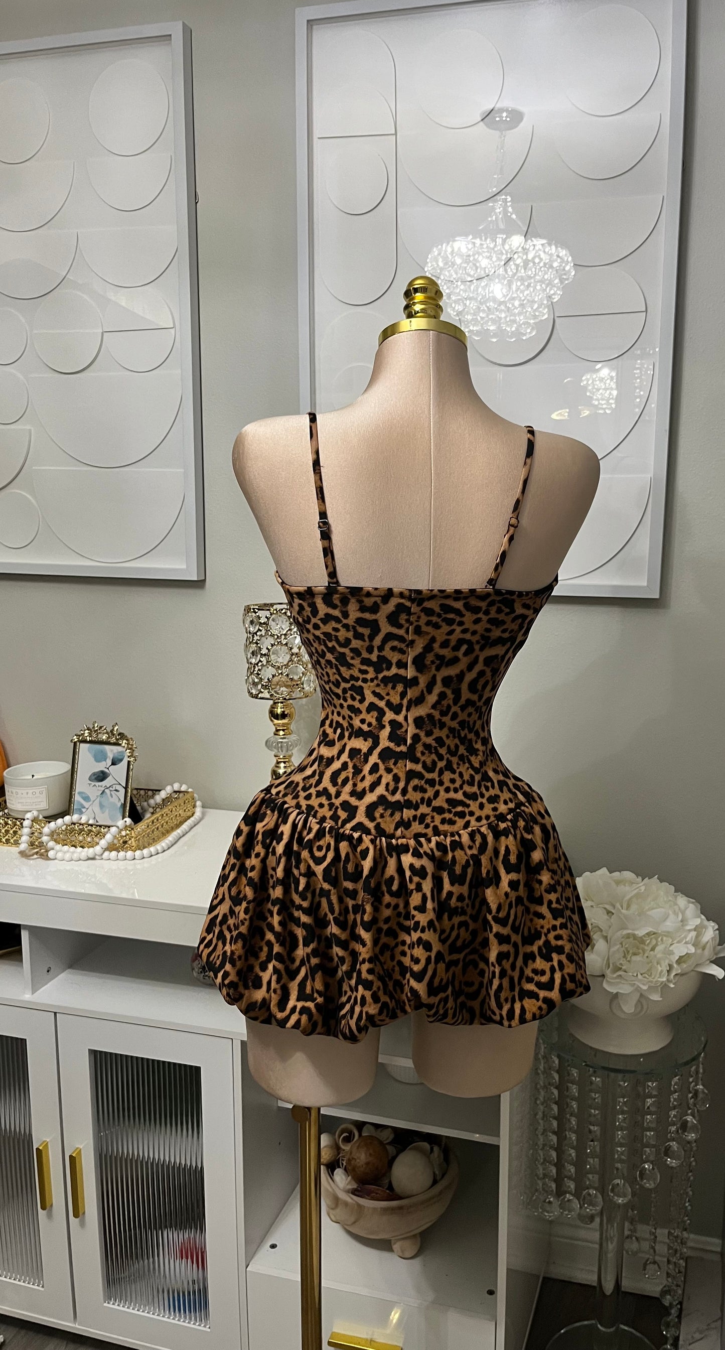 Animal print bubble dress