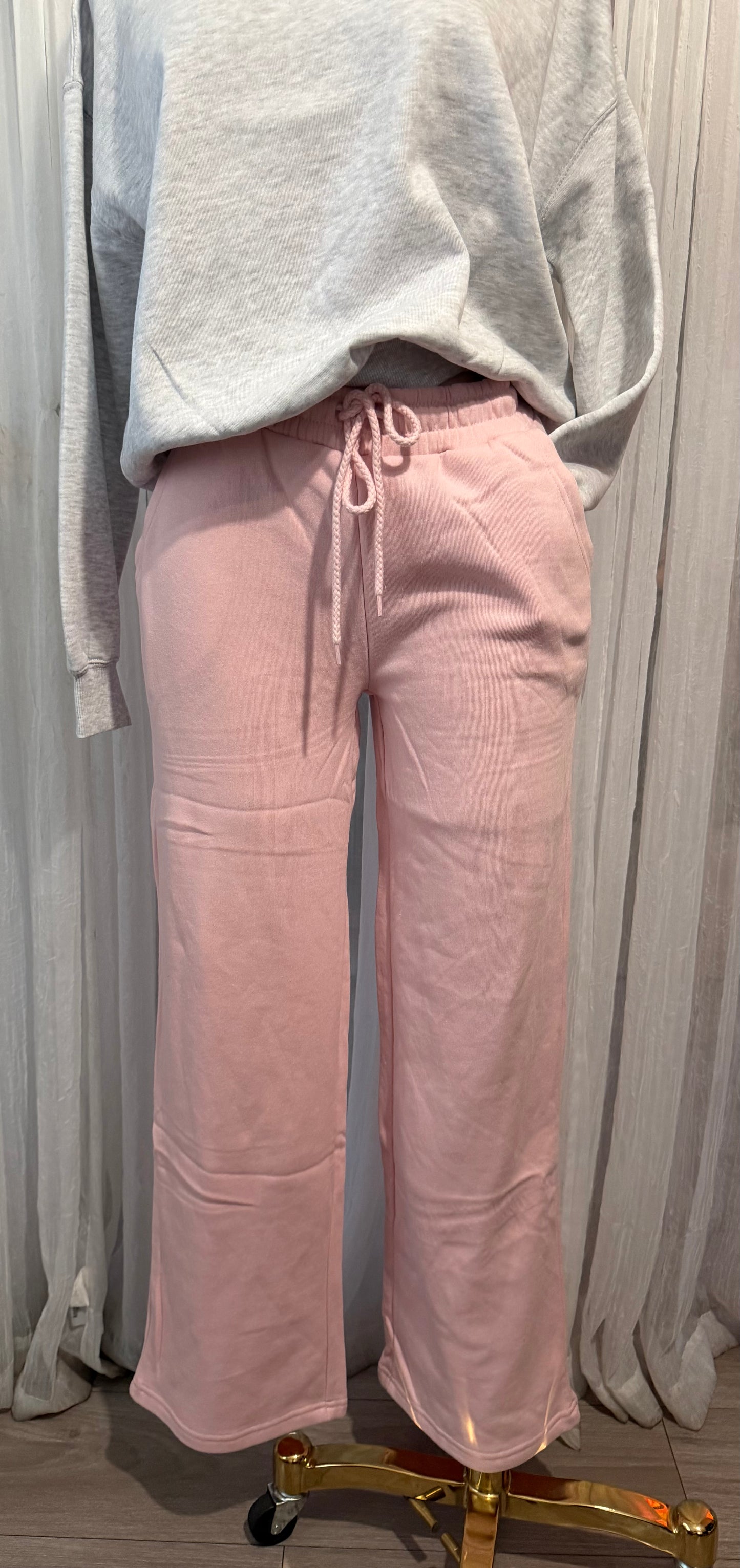 Pretty in pink sweatpants