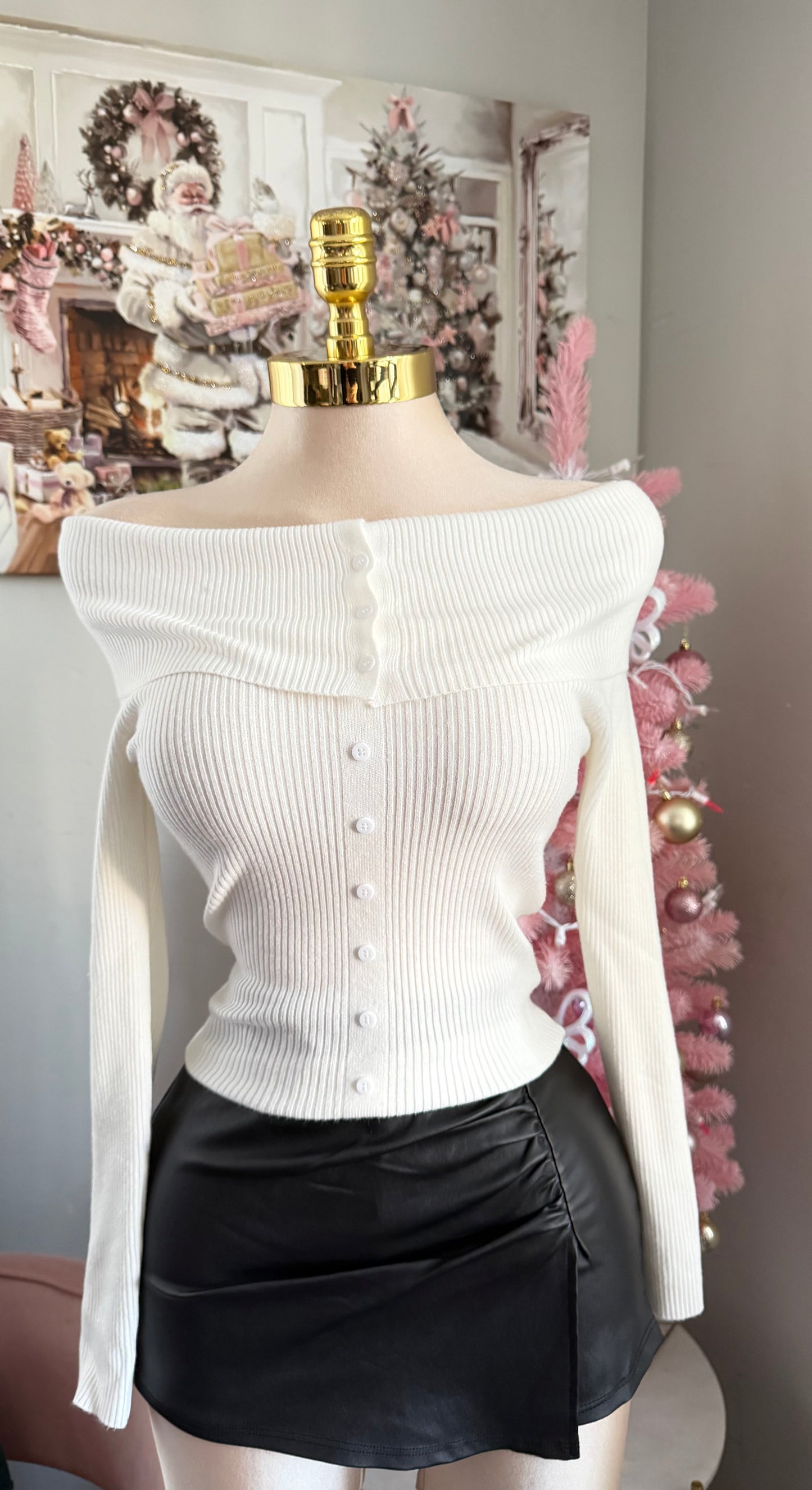 Off the shoulder sweater top